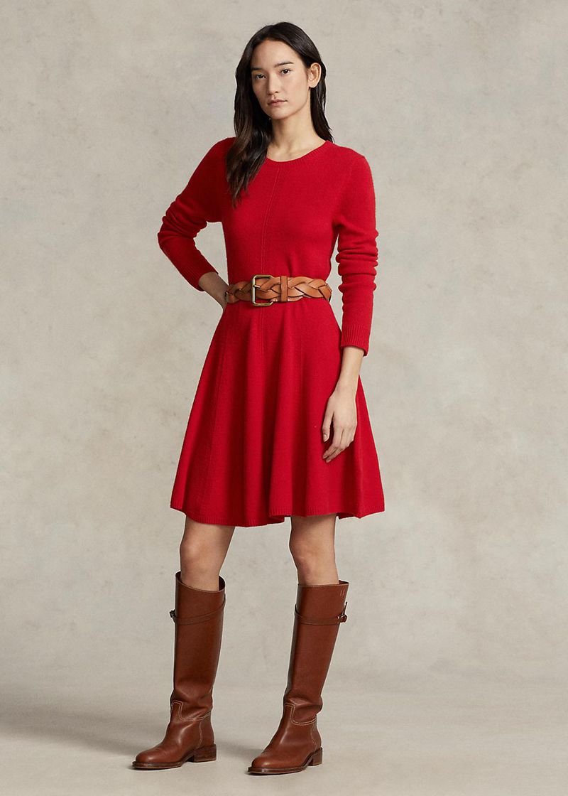 Vestidos Polo Ralph Lauren Mujer Lunar New Year Wool-Cashmere Chile Rojas BYJFM-7895